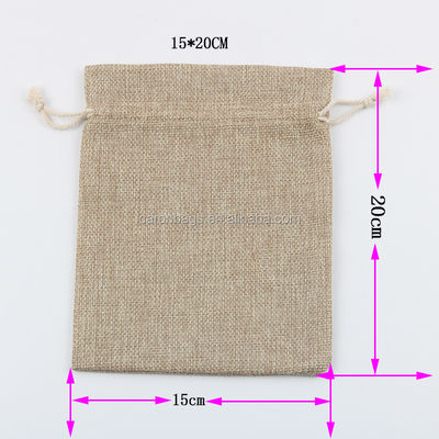 quality  Recyclable Promotional Eco Friendly Burlap Drawstring Bag Pouches for Wheat, Hike and Coffee Beans Packing factory