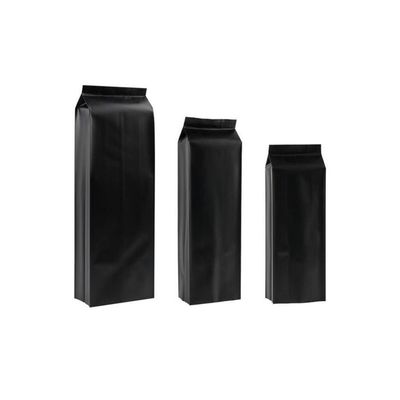 quality  500g Gusset Foil Coffee Powder Package Moisture Proof Matte Black Single Side Bag With Valve factory