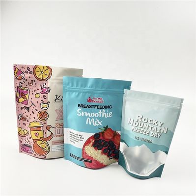 Mini MOQ Moisture Proof Customized Mylar Foil Pouches Mini Plastic Ziplock Sachets Coffee Whey Protein Packaging Bags